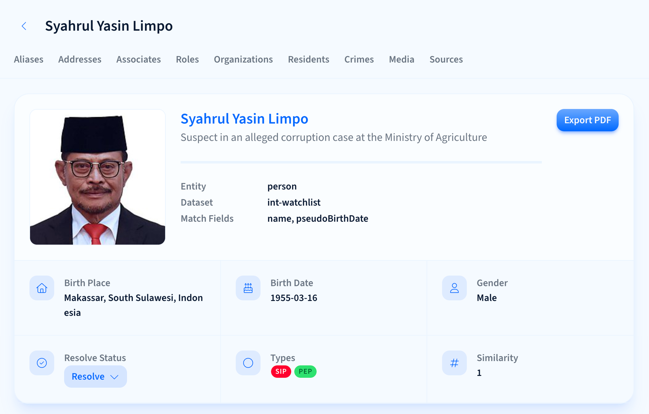 Rich Profile Data
